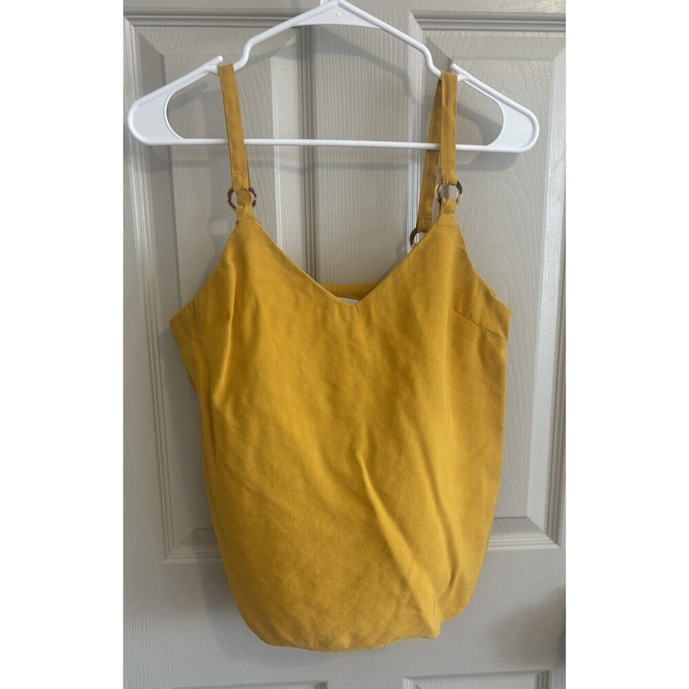 Topshop Women's Mustard Yellow Tank Top Size 6 Adjustable Straps‎